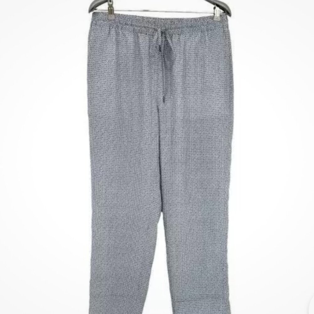 JOIE White/Blue Drawstring Pants, Size XS